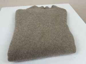 100% Cashmere Twin Sweater Set M Neutral Beige Brown Mock Neck Quiet Luxury Lot